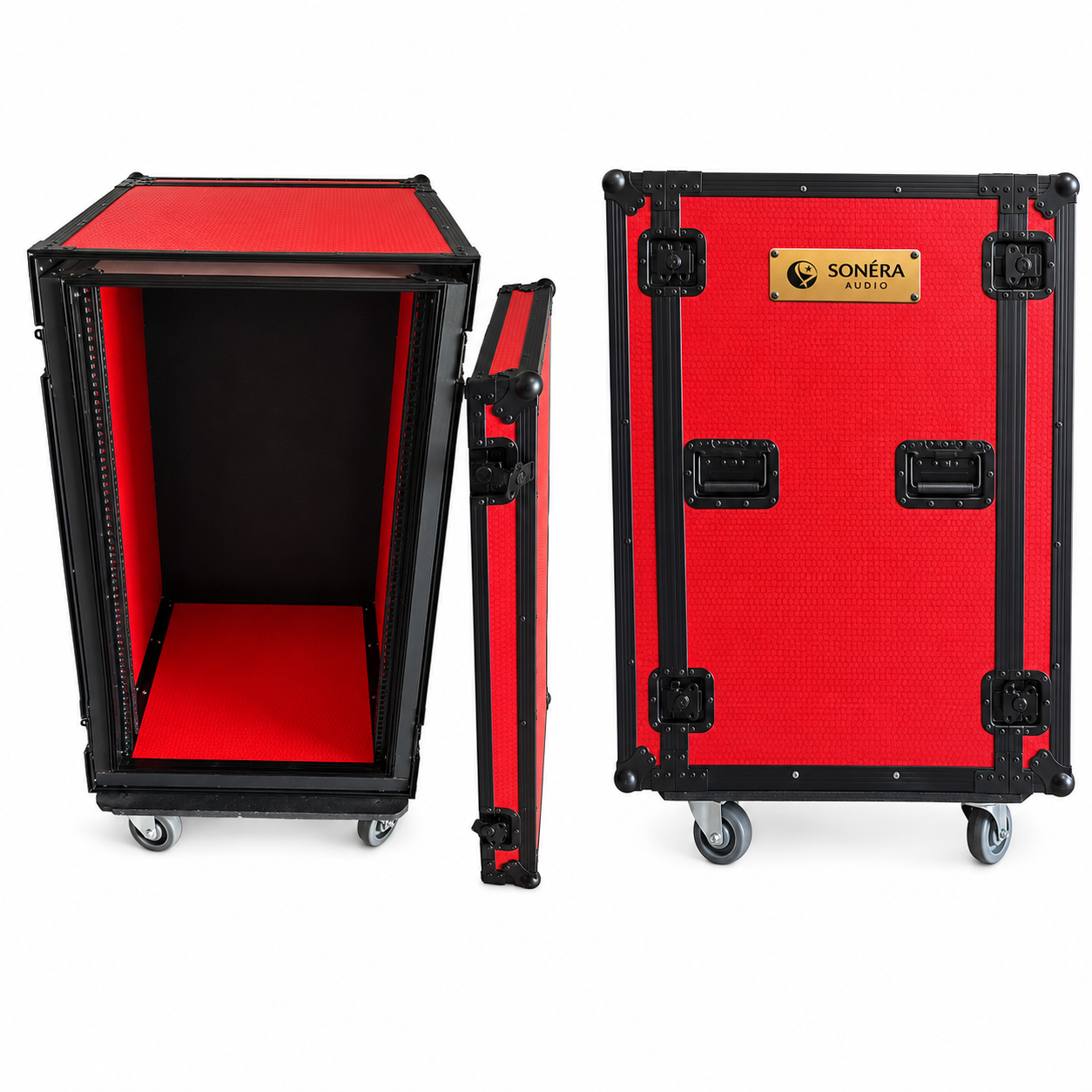 16U Deep Red Amplifier Rack